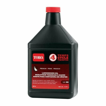 TORO 38916A 18 oz Lawn Mower Oil, 12PK TO10563